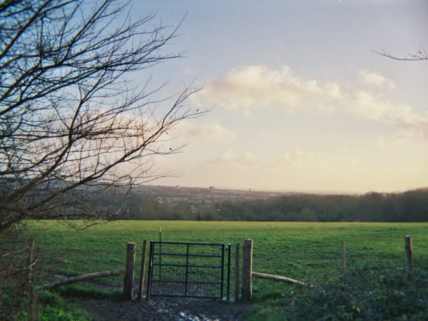 Hersi's photograph (for the 21st Century Kids) of a field with a view overlooking Bristol.