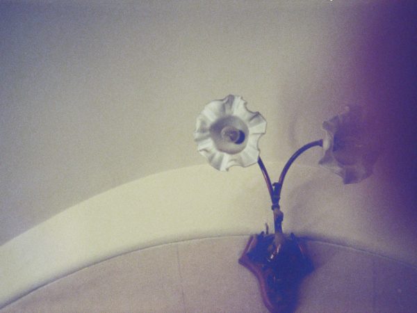 Hersi's photograph (for the 21st Century Kids) of a light fixture at the museum that looks to be a similar shape of a flower.