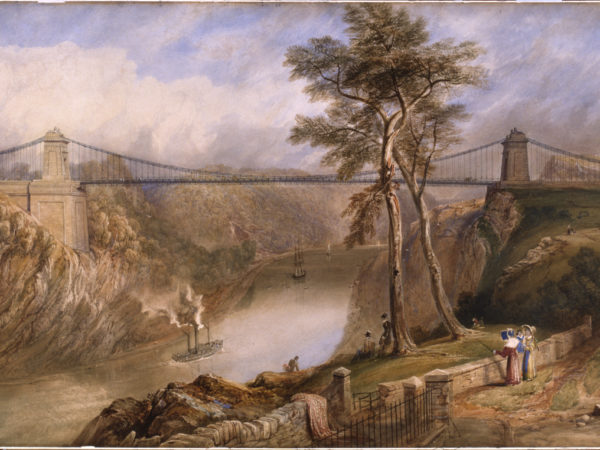 Bristol's Brunel bridge from cliffside