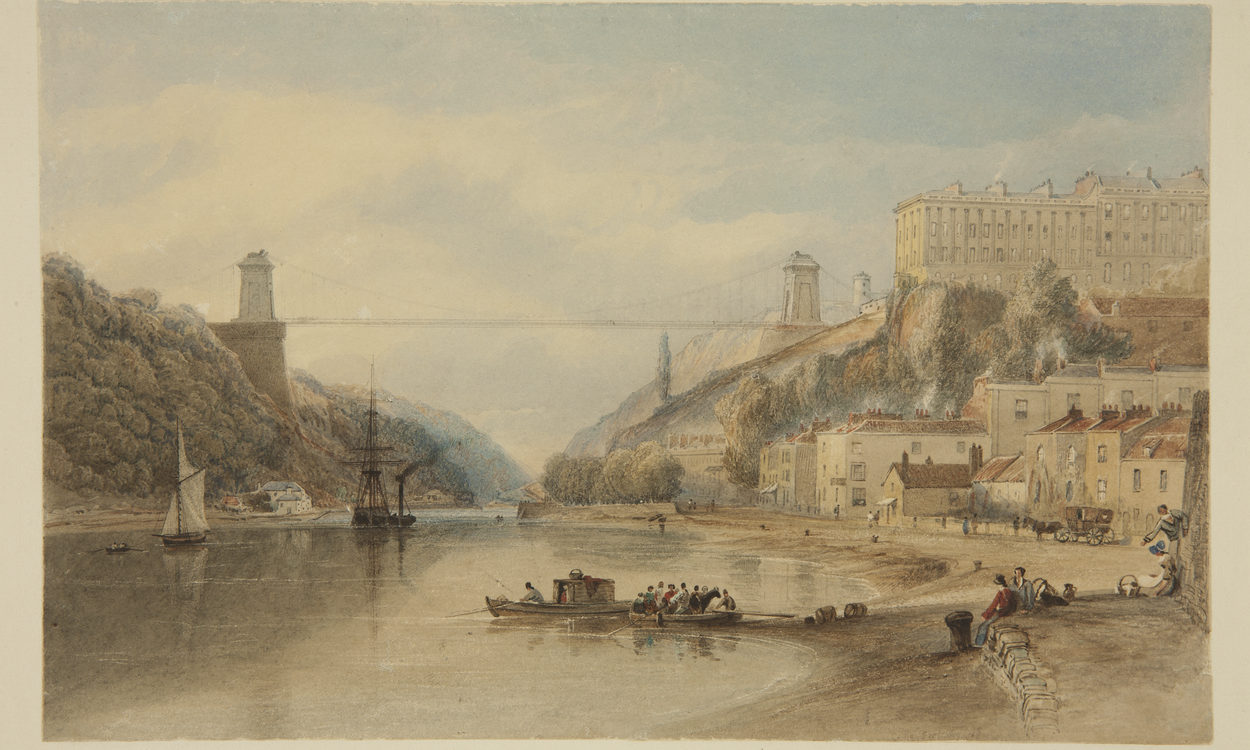 Bristol's Brunel bridge from the river