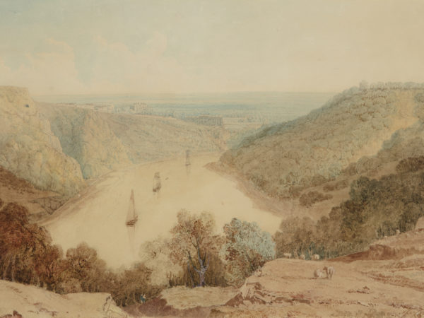 A view of a river by the cliffside