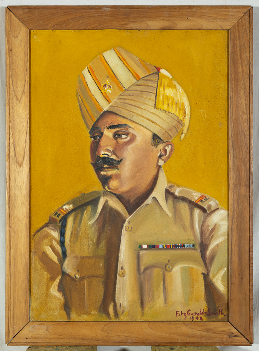 a painted portrait of subedar major