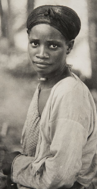 Black and white photo, a portrait of a woman, c. 1940