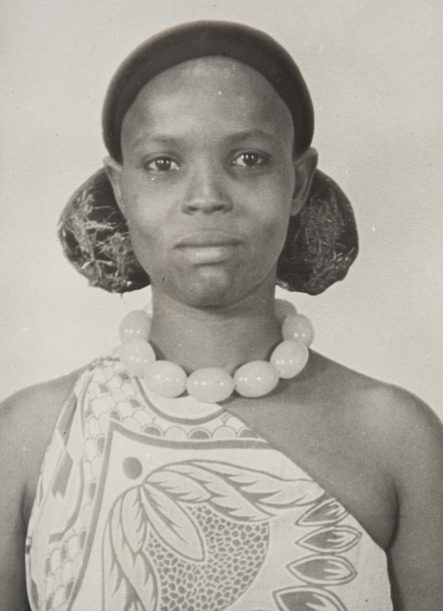 Black and white photo, a portrait of a woman, c. 1940