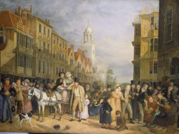 Painting of Bristol street scene