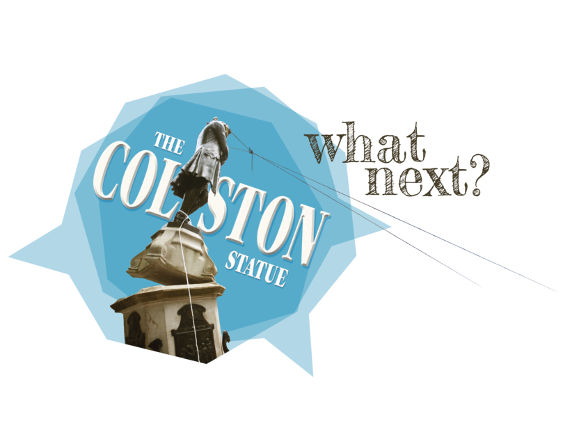 graphic logo of the colston statue